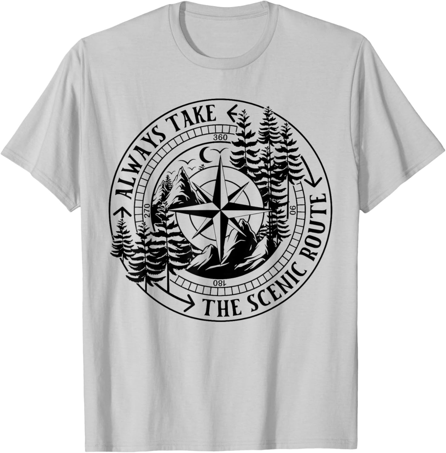 Always Take The Scenic Route T-Shirt - T-Shirt | Ash