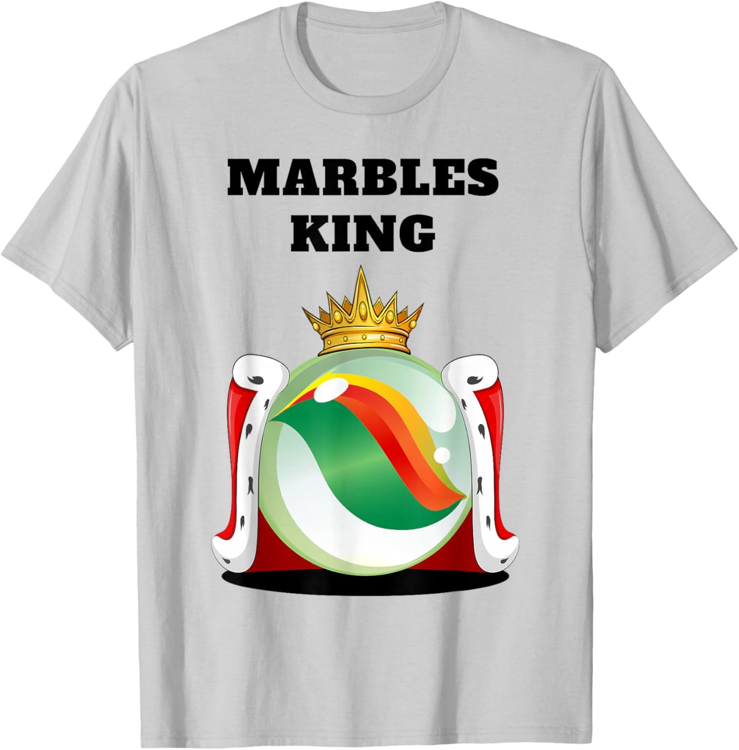 Marbles King | Boys Marbles Design | Marbles T-Shirt - T-Shirt | Ash