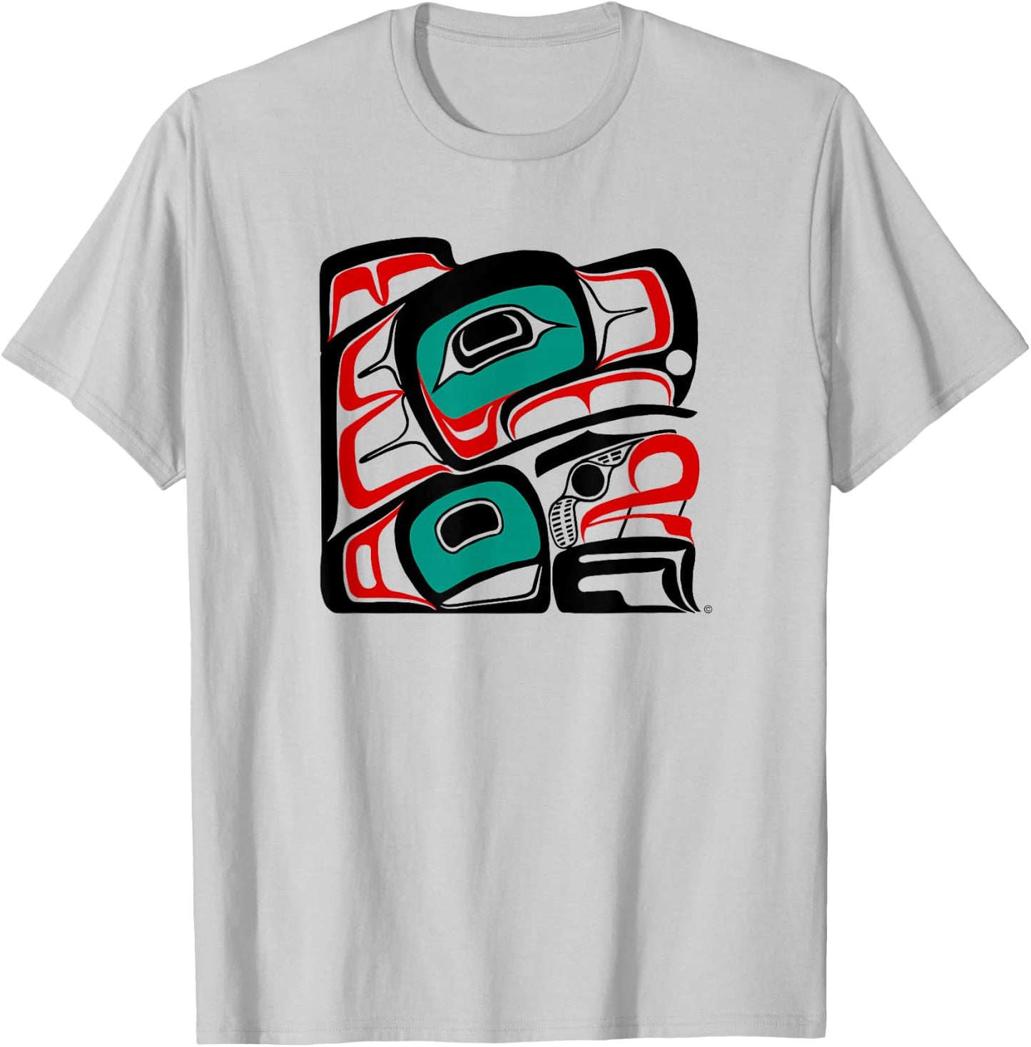 Eagle of NW Coast Native American Canadian Indian Style T-Shirt - T-Shirt | Ash