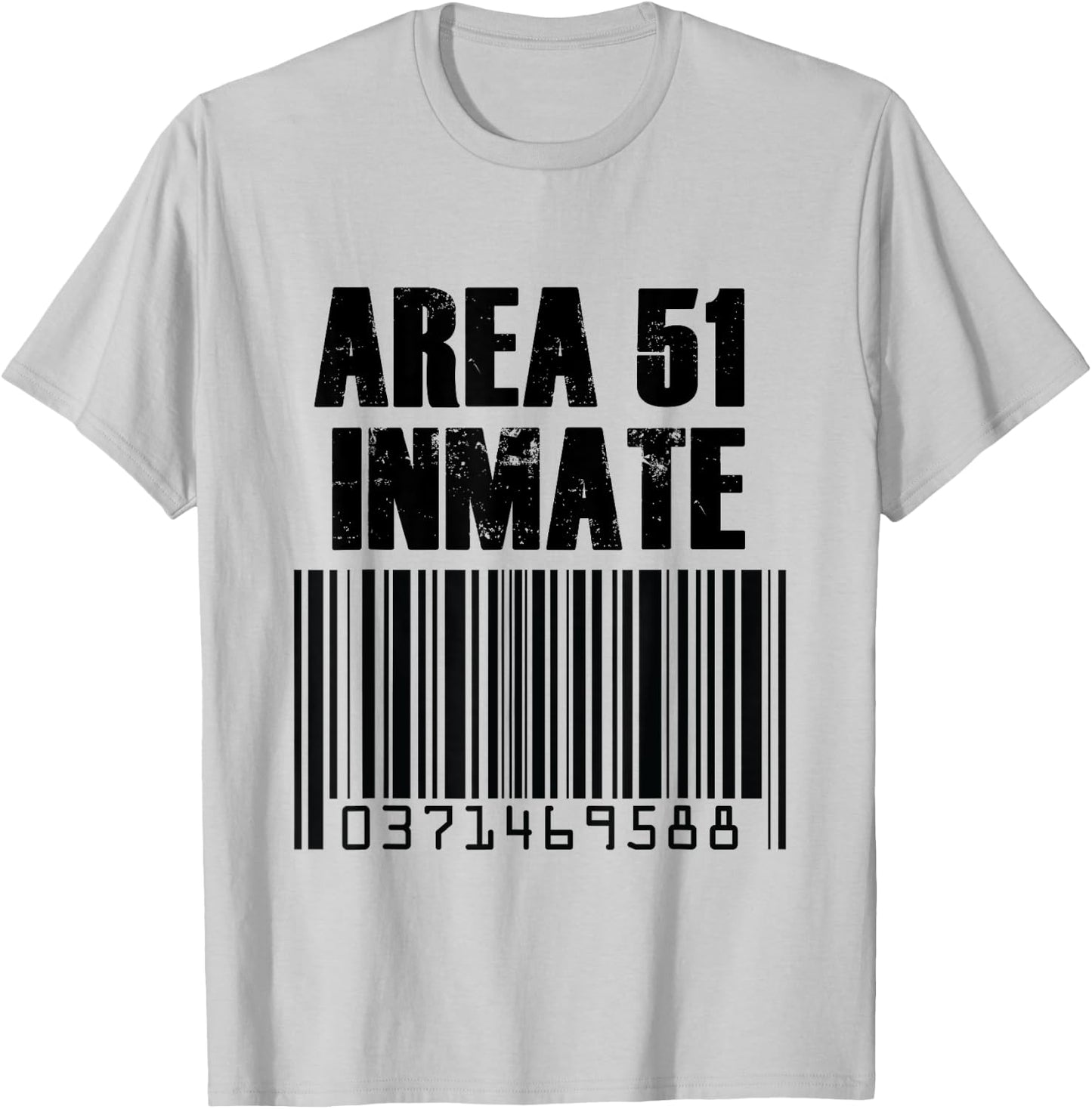 Area 51 Inmate Barcode Alien Green Costume T-Shirt - T-Shirt | Ash