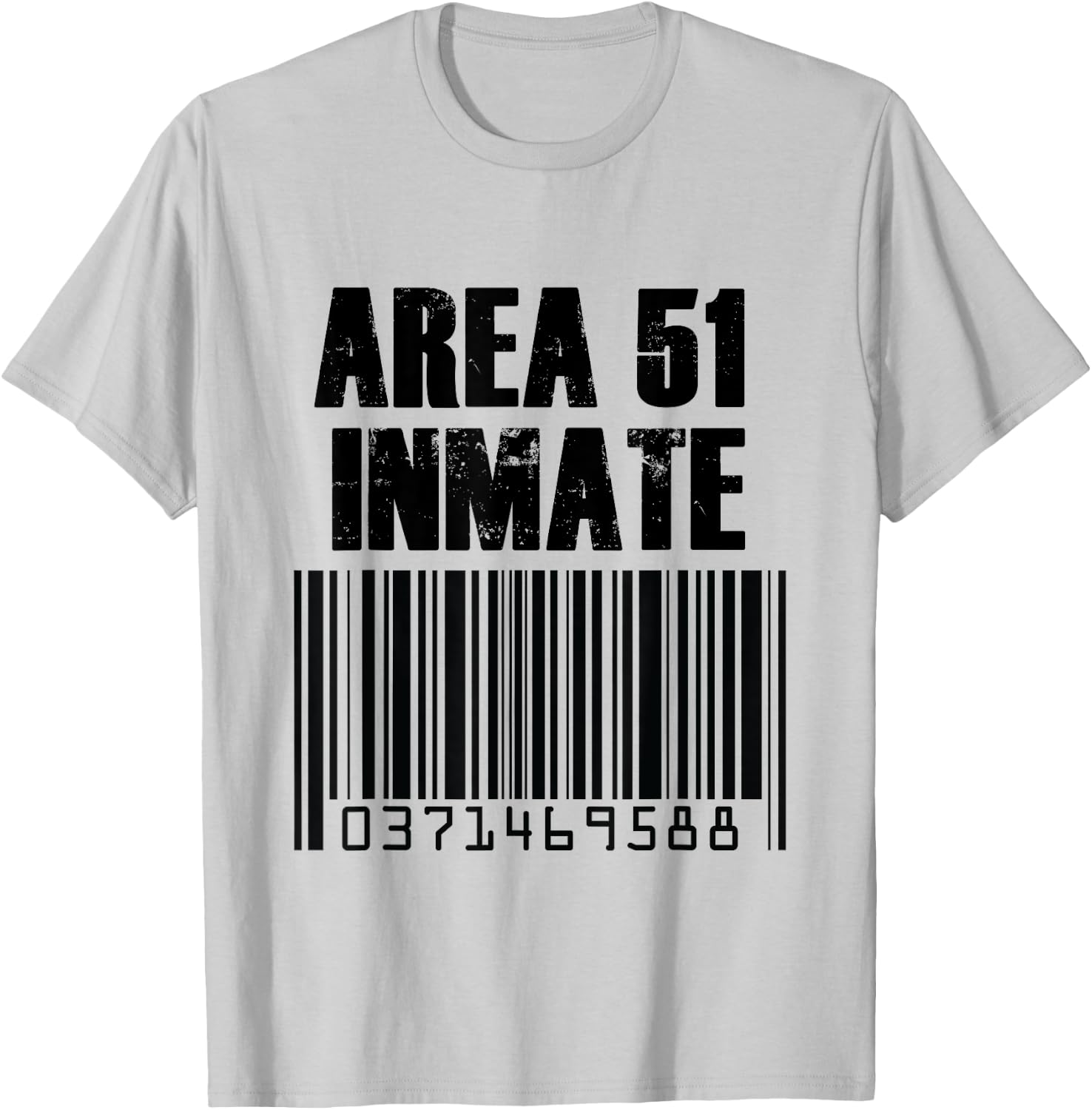 Area 51 Inmate Barcode Alien Green Costume T-Shirt - T-Shirt | Ash
