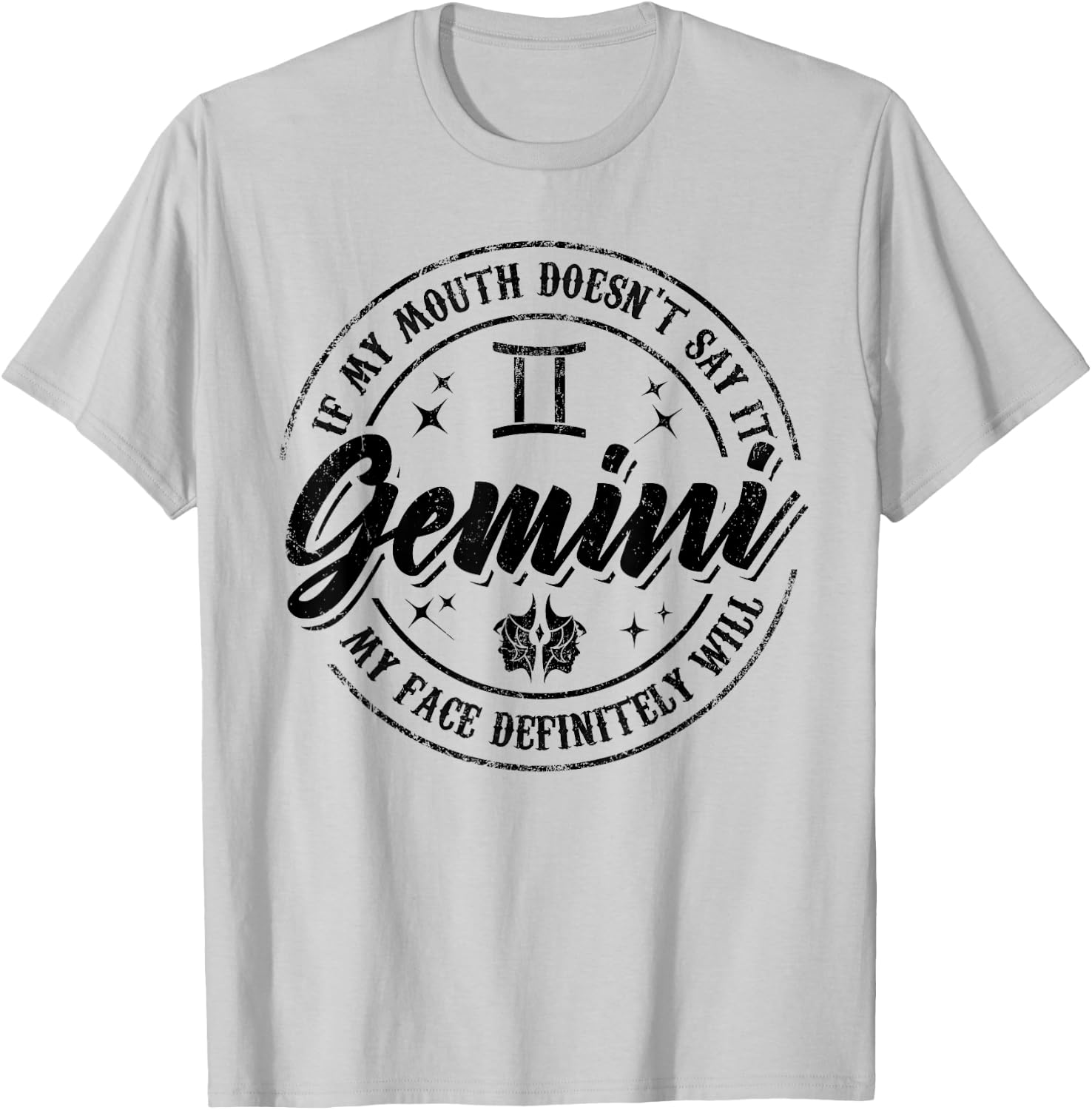 Gemini Horoscope Astrology Birthday Zodiac Sign Men Women T-Shirt - T-Shirt | Ash