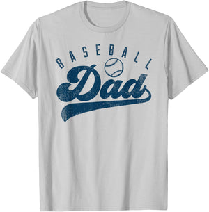 Baseball Dad Gifts Daddy Father's Day T-Shirt - T-Shirt | Ash