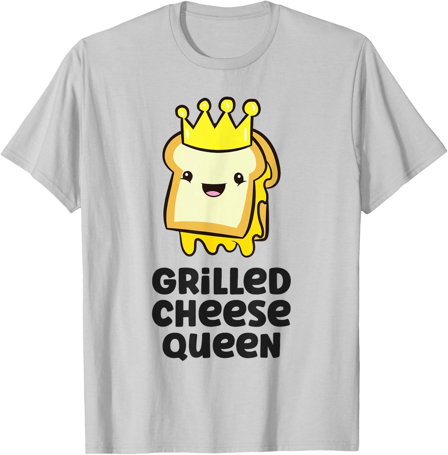 Grilled Cheese Queen Funny Toasted Grilled Cheese Sandwich T-Shirt - T-Shirt | Ash