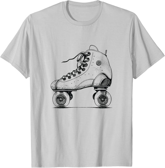 Rollerskates T Shirt 80's Vintage Roller Skates Disco derby T-Shirt - T-Shirt | Ash