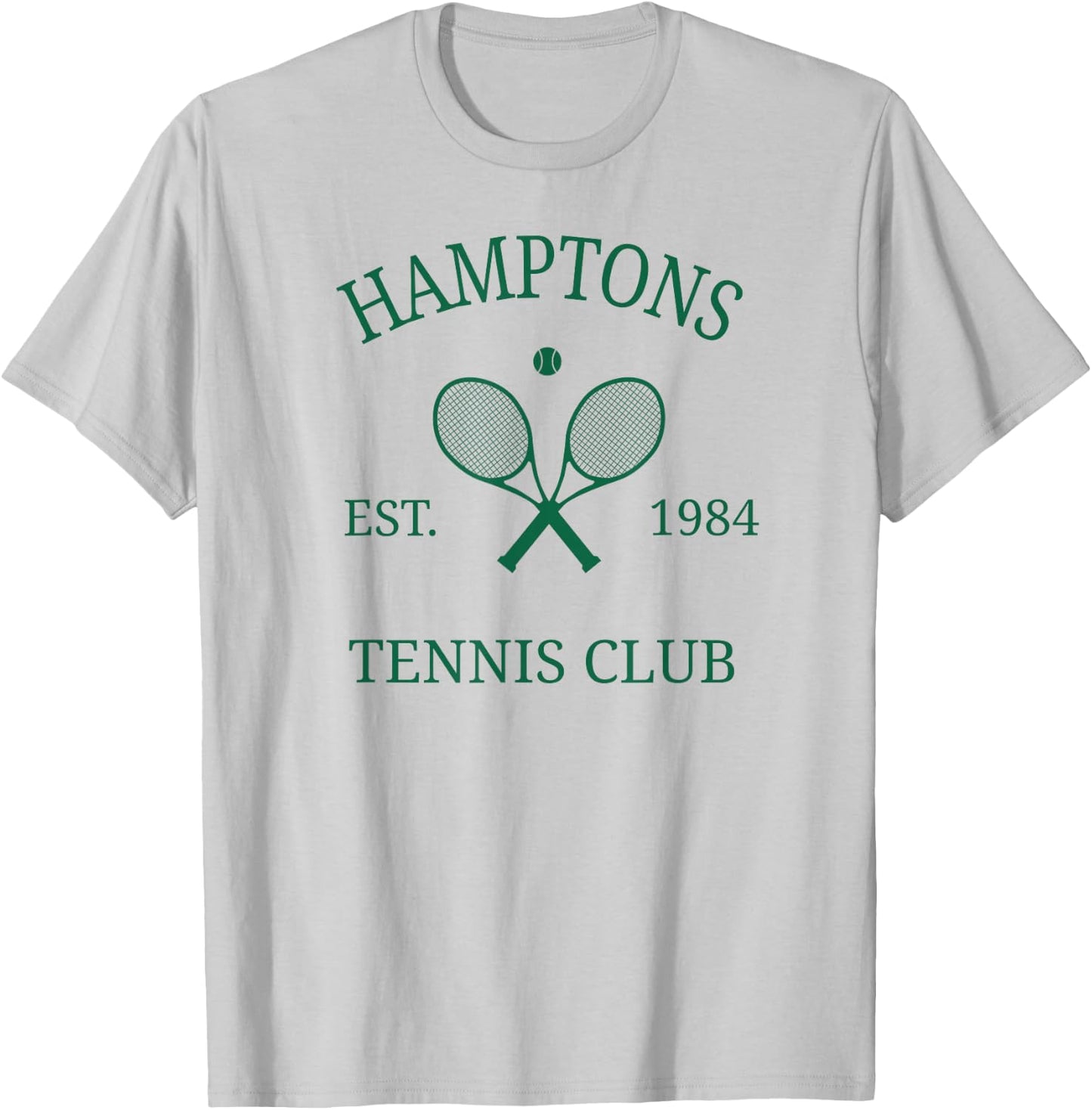 Hamptons Athletics Tennis Club Racquet Prep Vintage NY T-Shirt - T-Shirt | Ash