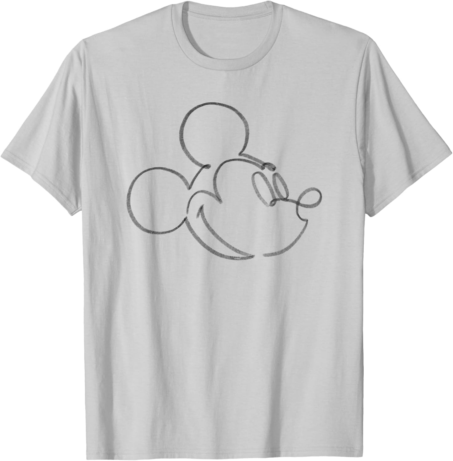 Disney Mickey Mouse Head Artist Pencil Doodle Retro Vintage Small T-Shirt - T-Shirt | Ash