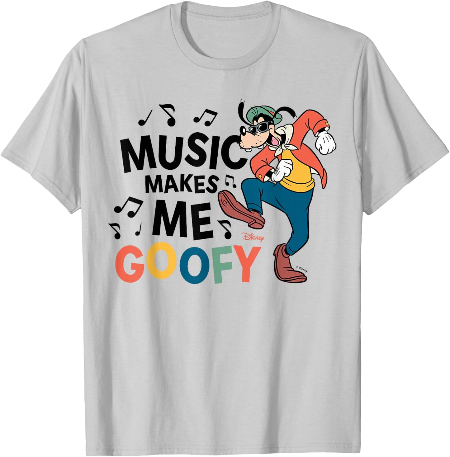 Disney - Music Makes Me Goofy T-Shirt - T-Shirt | Ash
