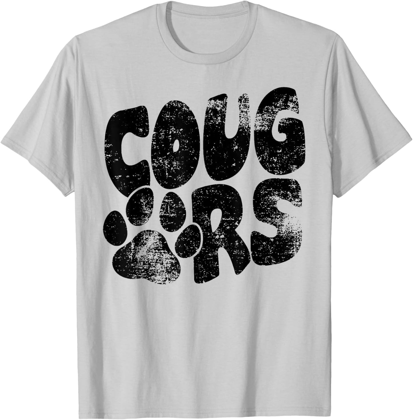 Cougars Football School Sports Fan Team Spirit T-Shirt - T-Shirt | Ash