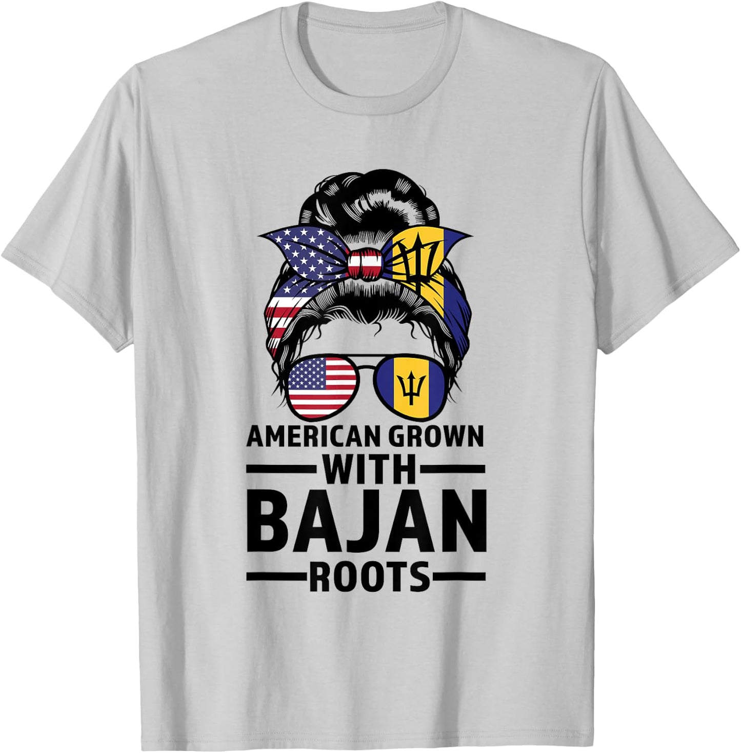 american grown with Bajan roots Bajan T-Shirt - T-Shirt | Ash