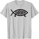 Darwin Ichthys Fish Symbol Fun Atheist T-Shirt - T-Shirt | Ash