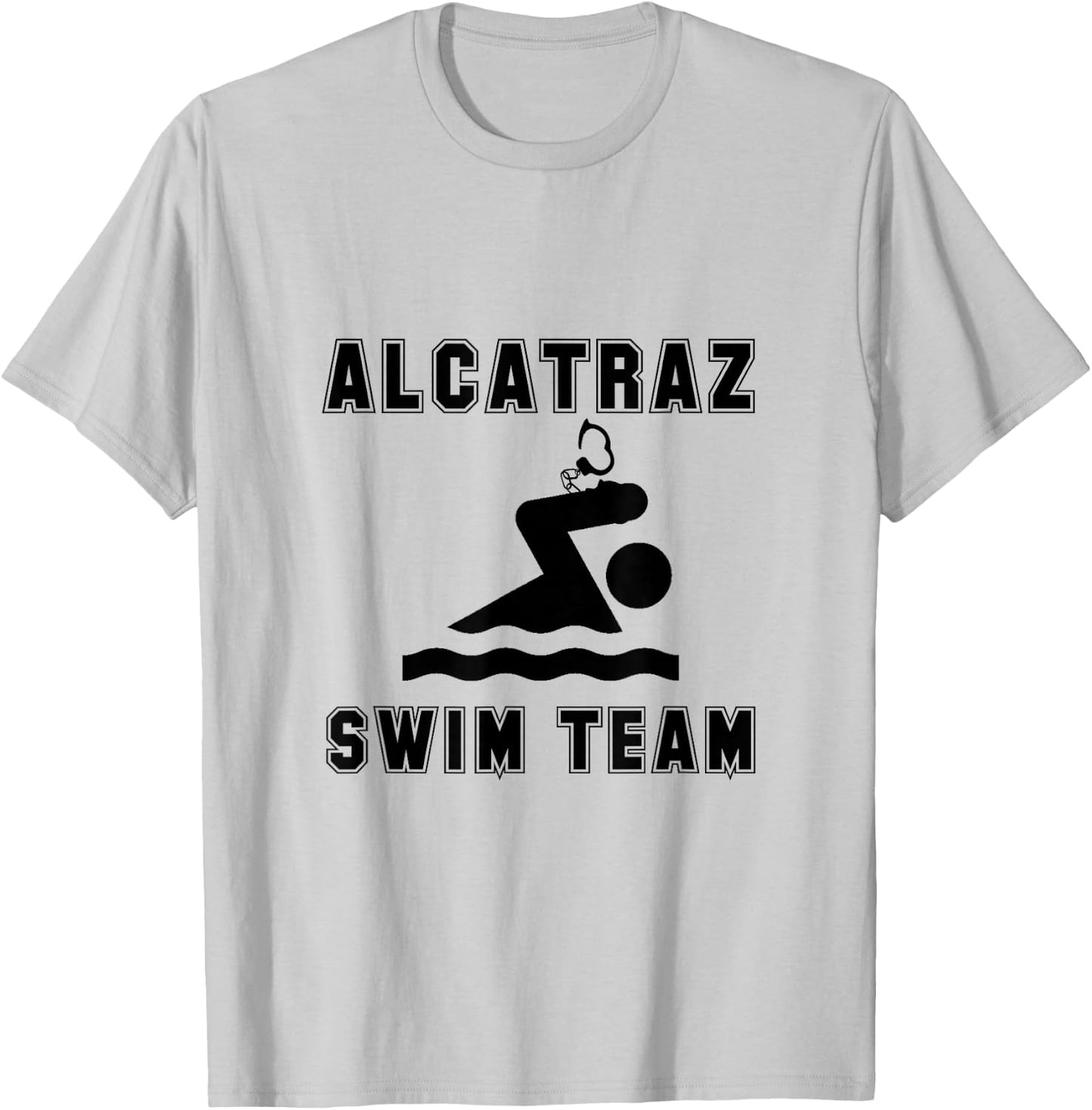 Alcatraz Swim Team Funny T-Shirt - T-Shirt | Ash