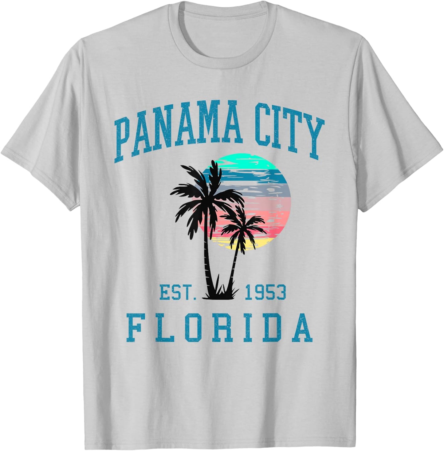 Panama City Florida Spring Vacations Beach Palm Trees Summer T-Shirt - T-Shirt | Ash