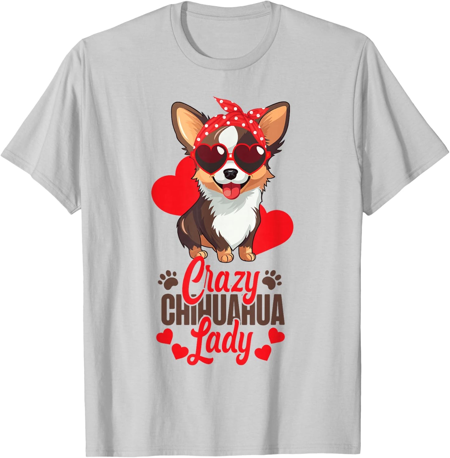 Chihuahua Chihuahueño Crazy Chihuahua Lady T-Shirt - T-Shirt | Ash
