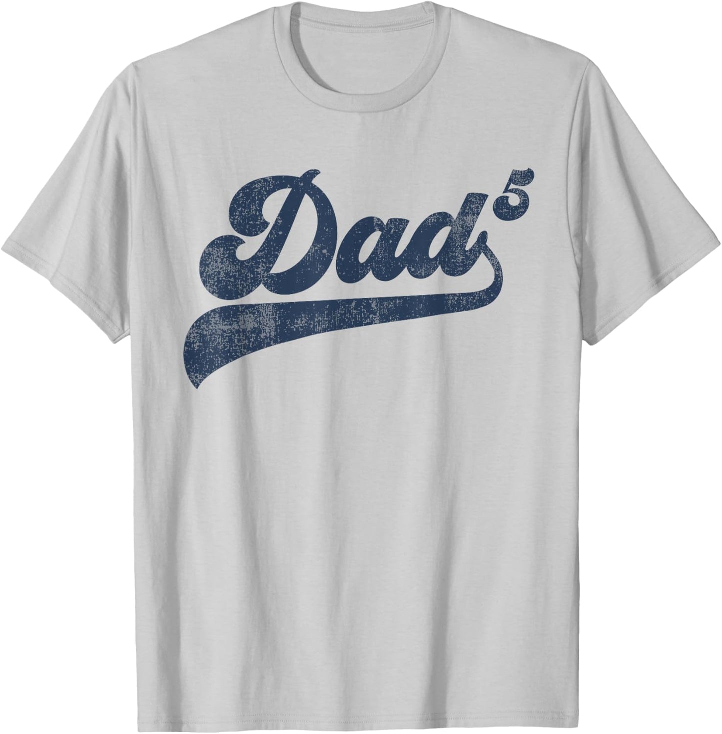 Dad5 Daddy Of 5 Kids Gifts Father Of Five Fifth Time Dad T-Shirt - T-Shirt | Ash