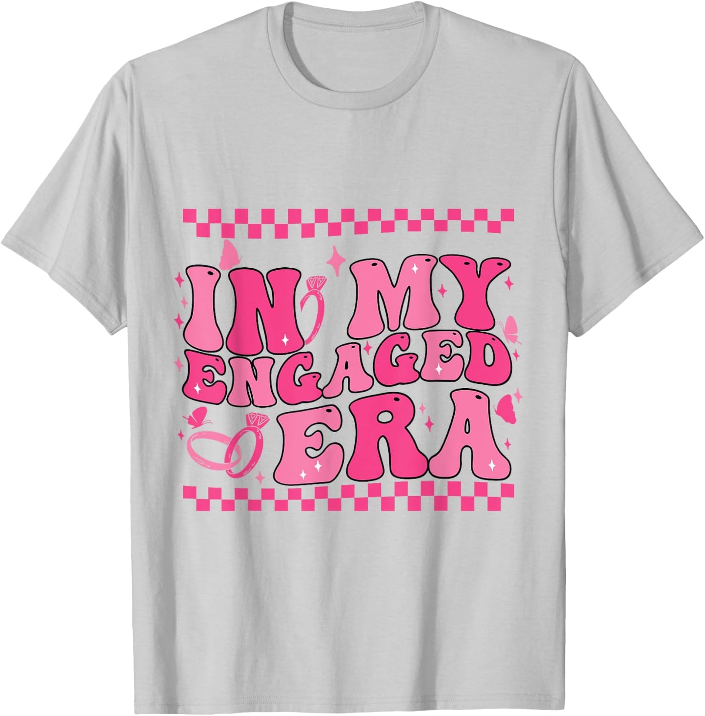 In My Engaged Era Groovy Bride Bachelorette Party Bridesmaid T-Shirt - T-Shirt | Ash
