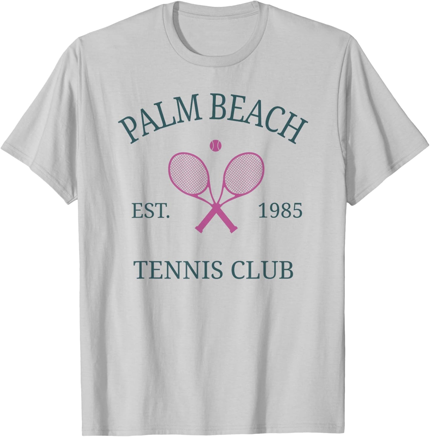 Beach Florida Athletics Tennis Club Racquet Prep T-Shirt - T-Shirt | Ash