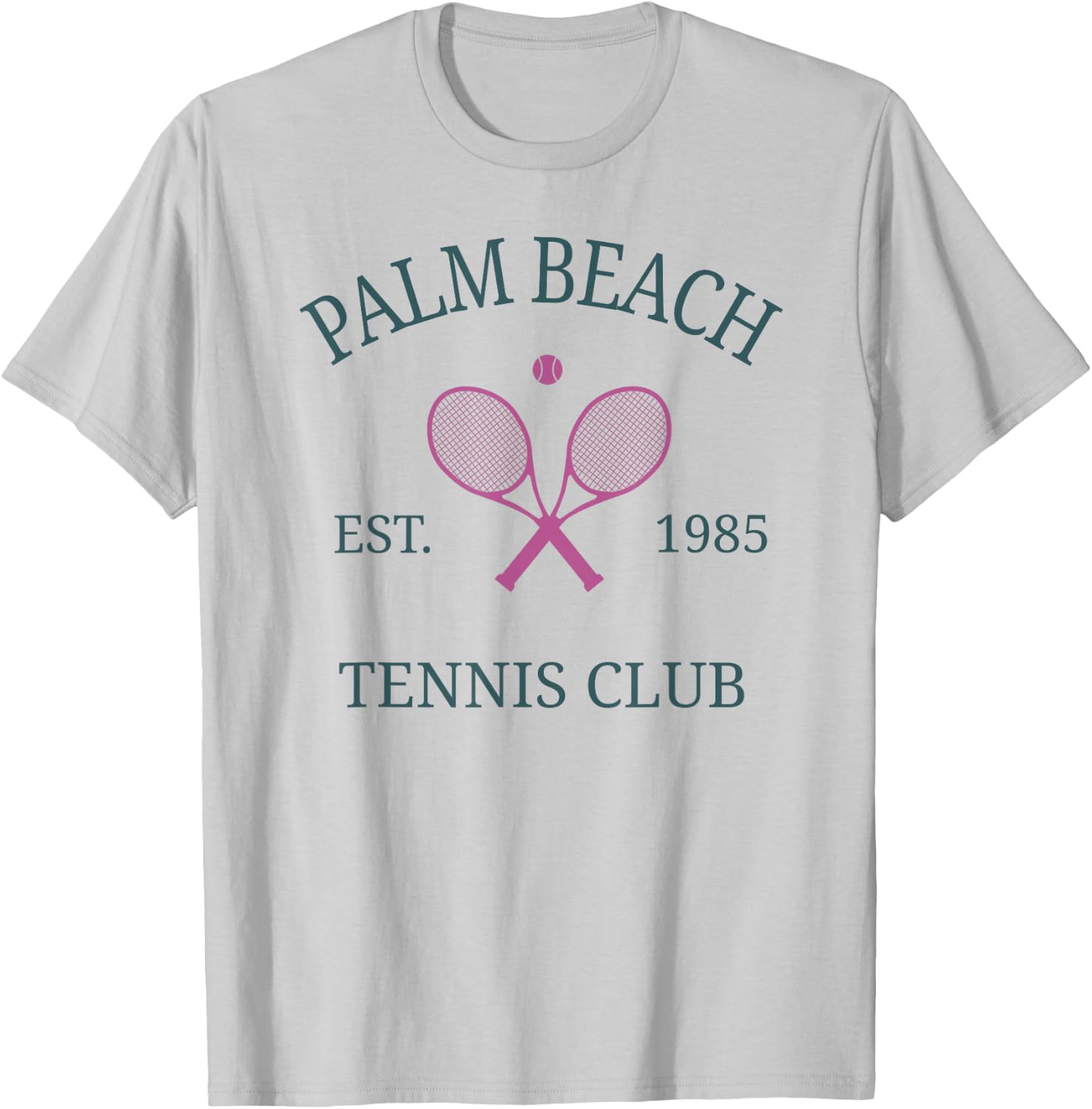 Beach Florida Athletics Tennis Club Racquet Prep T-Shirt - T-Shirt | Ash