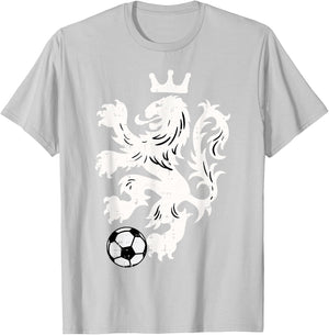 Netherlands Lion Dutch Orange Soccer Fan Men Women Kids T-Shirt - T-Shirt | Ash