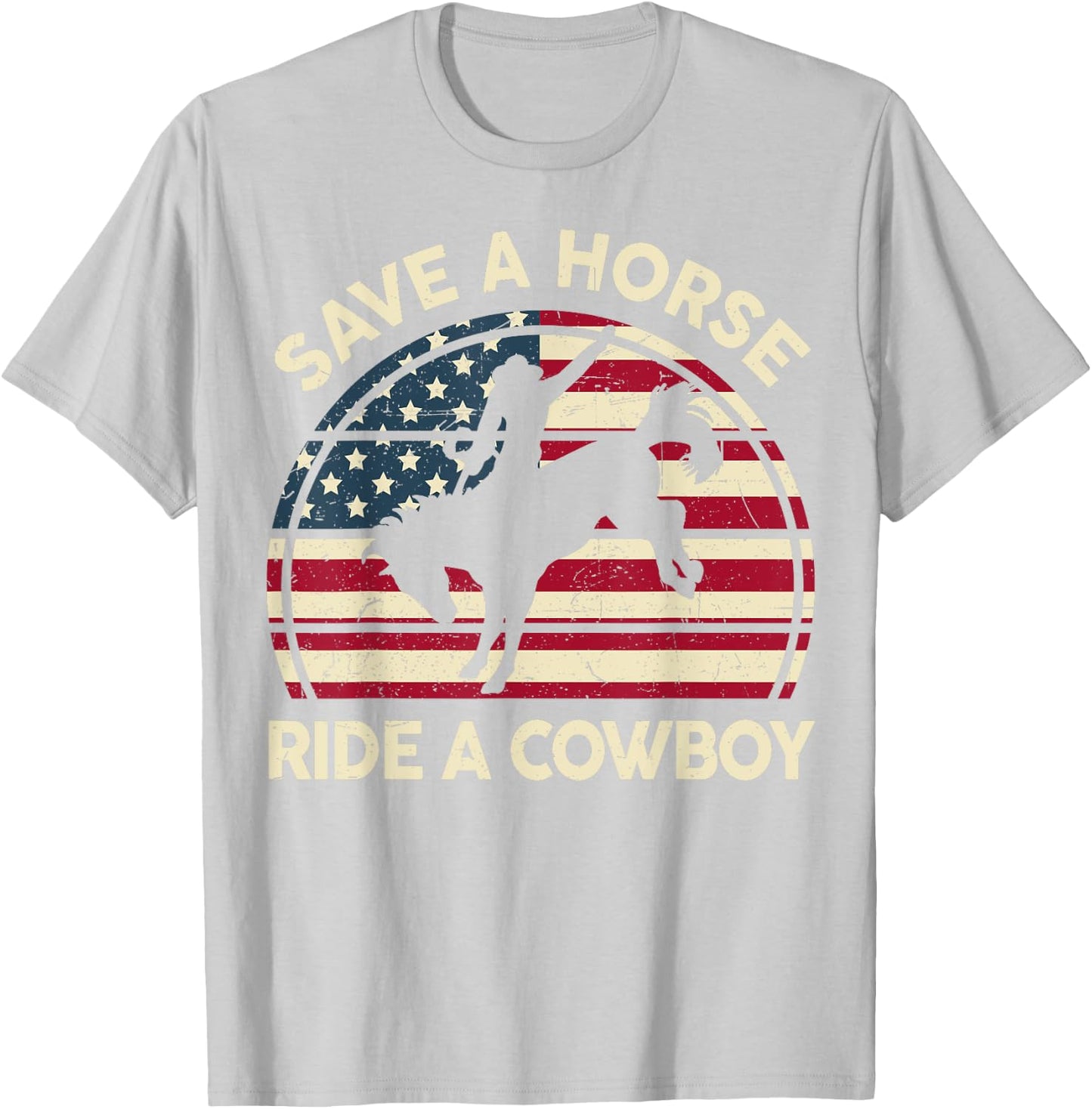 Horse Racing Shirt Save A Horse Ride A Cowboy Horse Lover T-Shirt - T-Shirt | Ash
