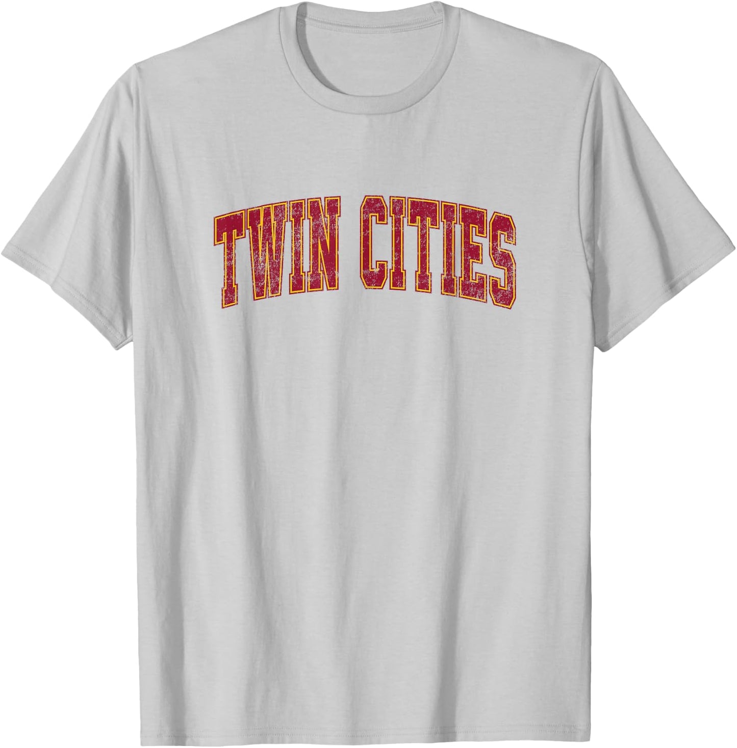 Twin Cities Minnesota MN Vintage Athletic Sports T-Shirt - T-Shirt | Ash