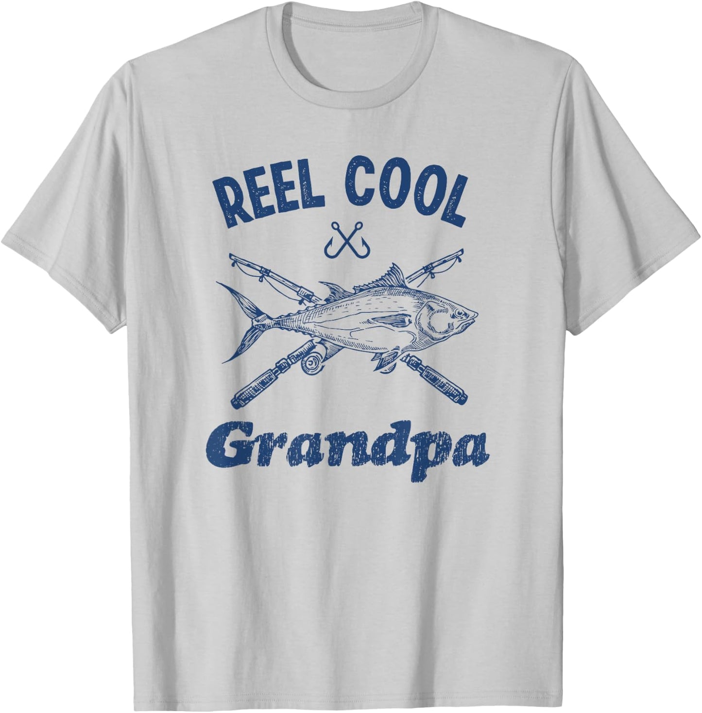 Reel Cool Grandpa Fishing Vintage T-Shirt - T-Shirt | Ash