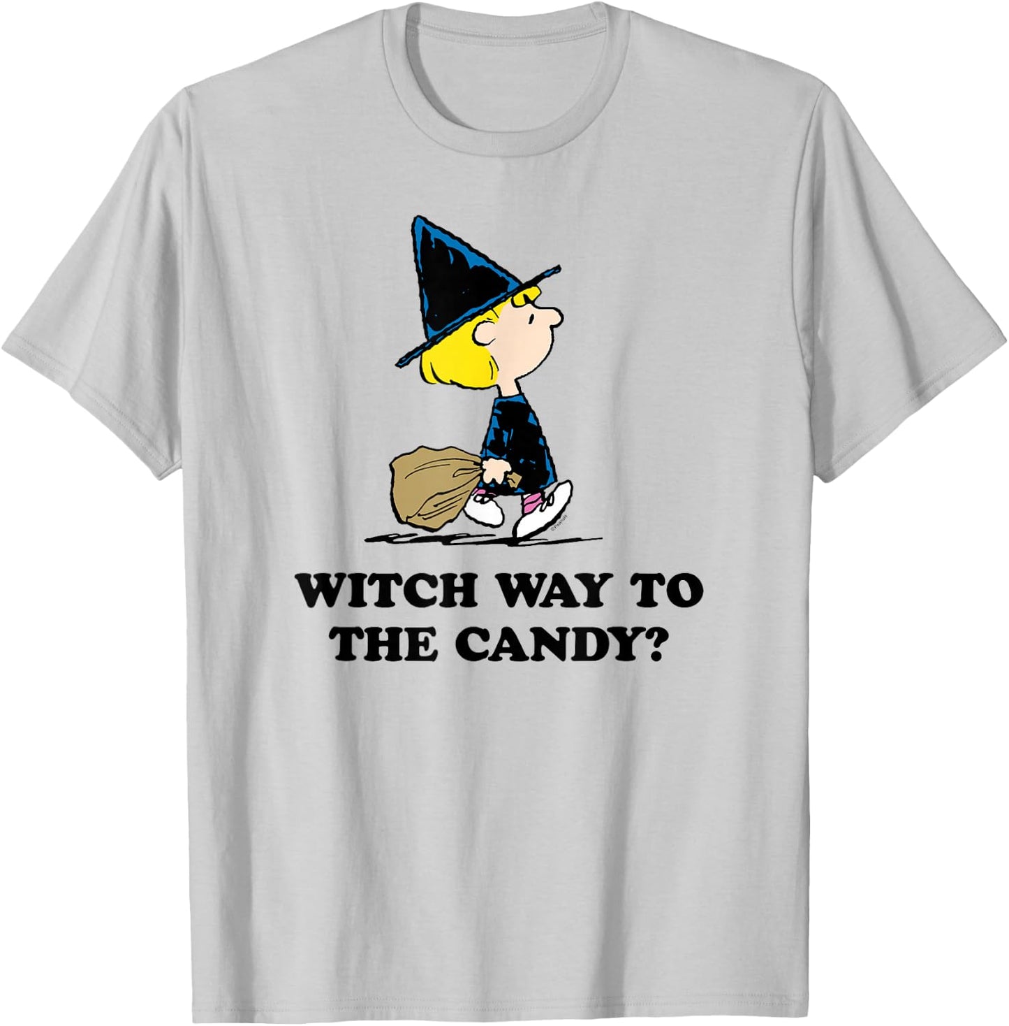 Peanuts - Sally Halloween Witch Way To The Candy? T-Shirt - T-Shirt | Ash