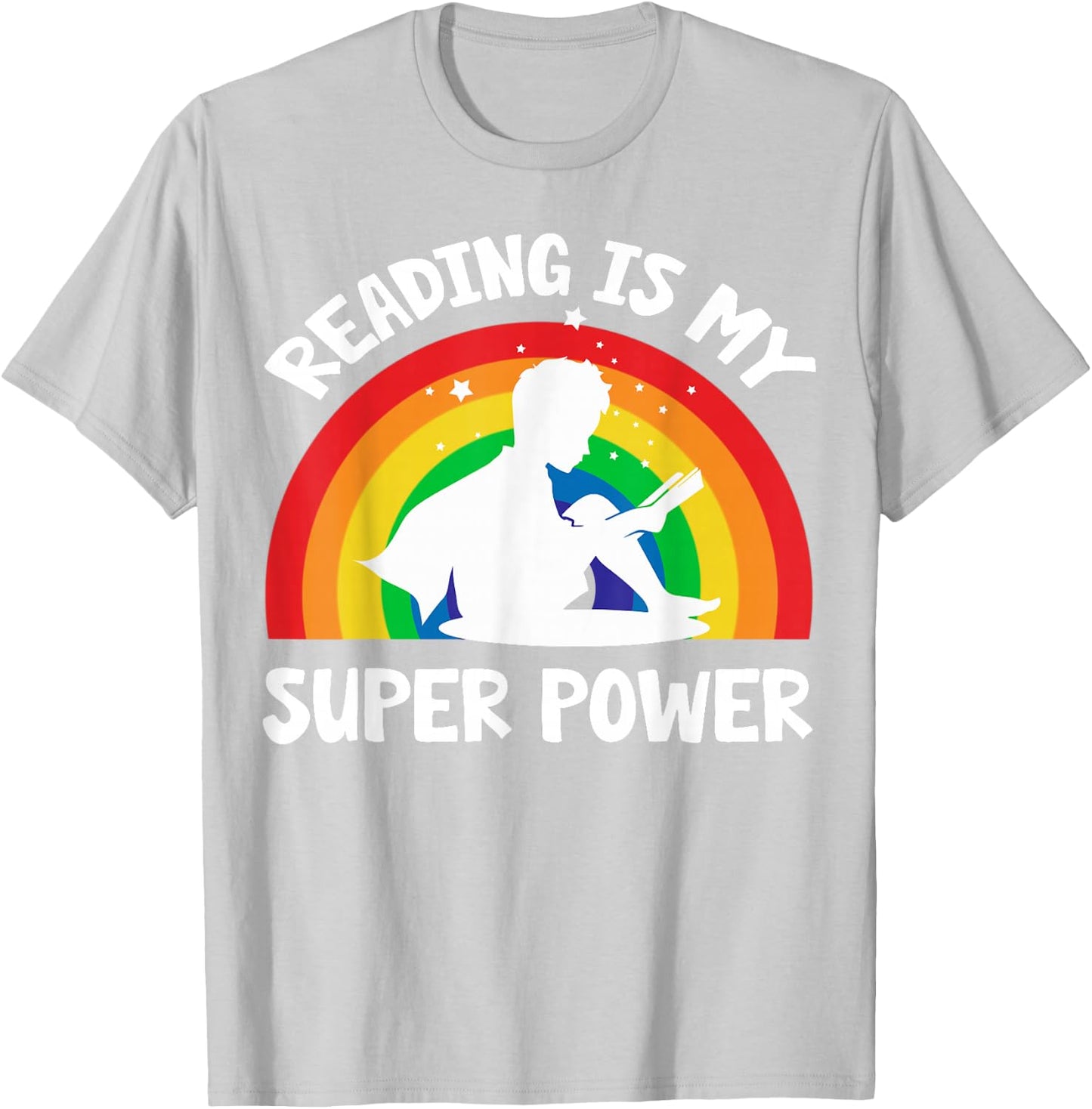 Reading Is My Superpower Book-Shirt Kids Boy Toddler Teacher T-Shirt - T-Shirt | Ash