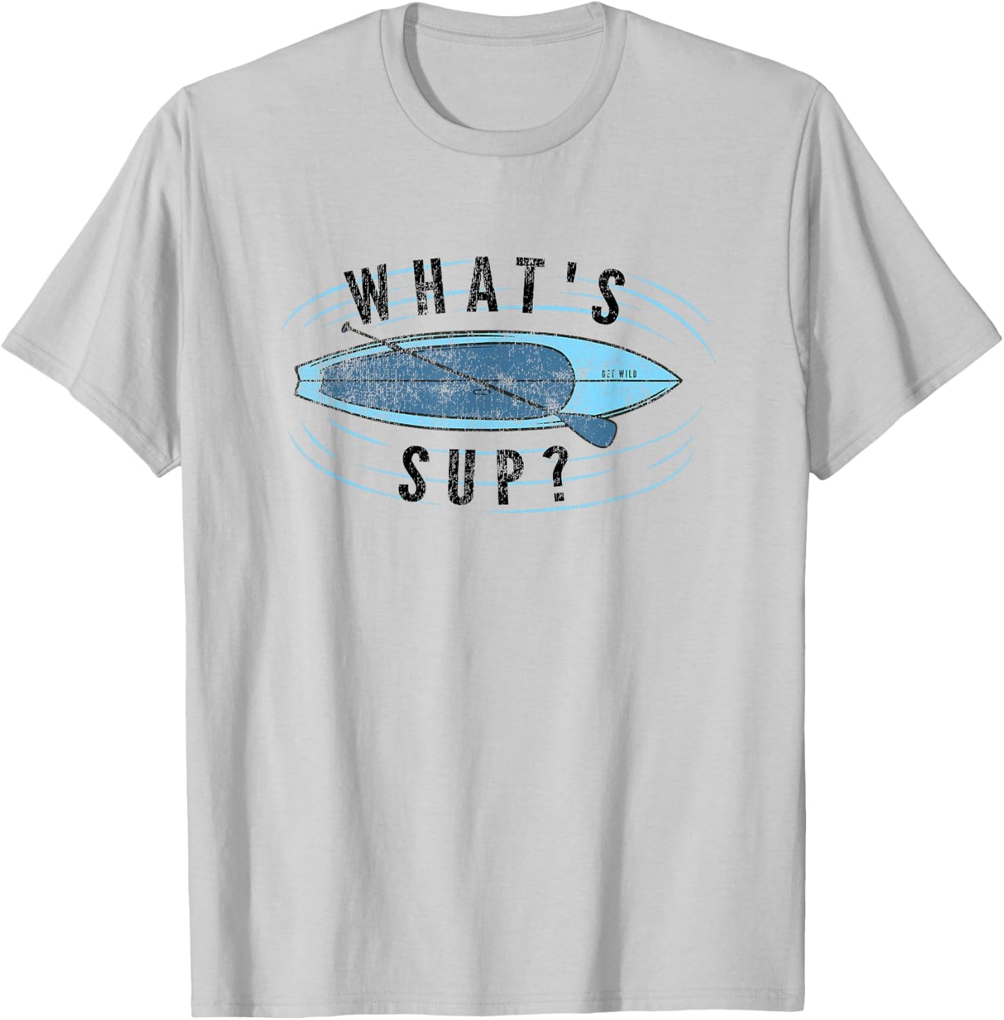 Fun Paddle Board Pun - What's SUP? T-Shirt - T-Shirt | Ash