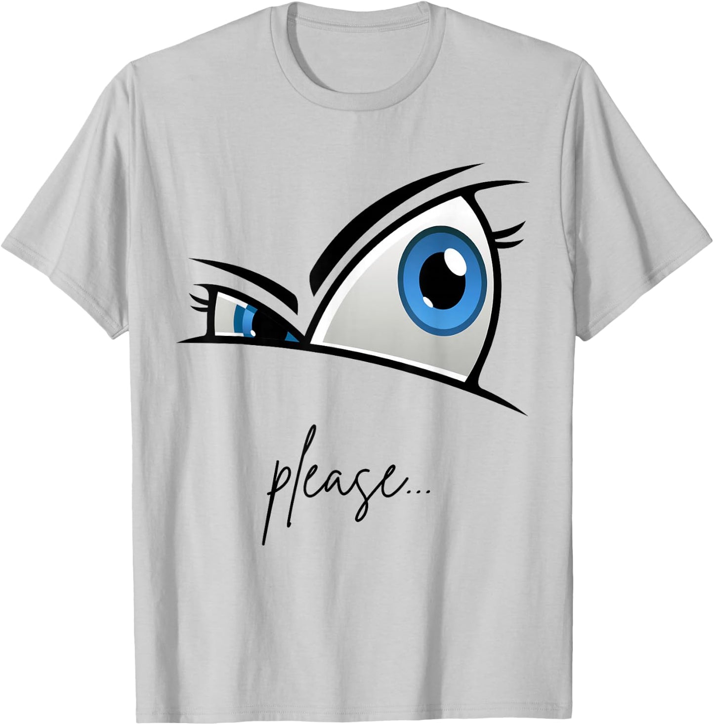Funny Sarcastic Humor, Sideway Side Stink EYE T-Shirt - T-Shirt | Ash