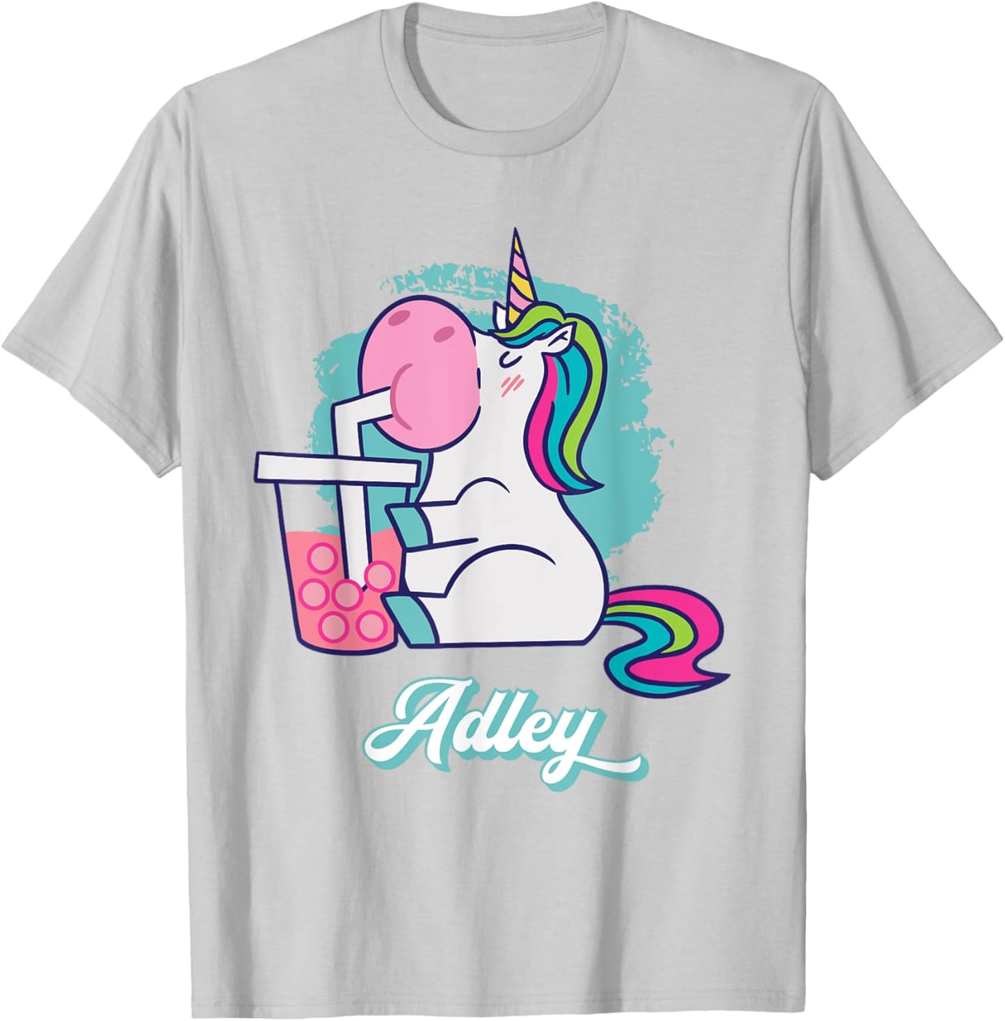 Adley Merch Unicorn Design T-Shirt - T-Shirt | Ash