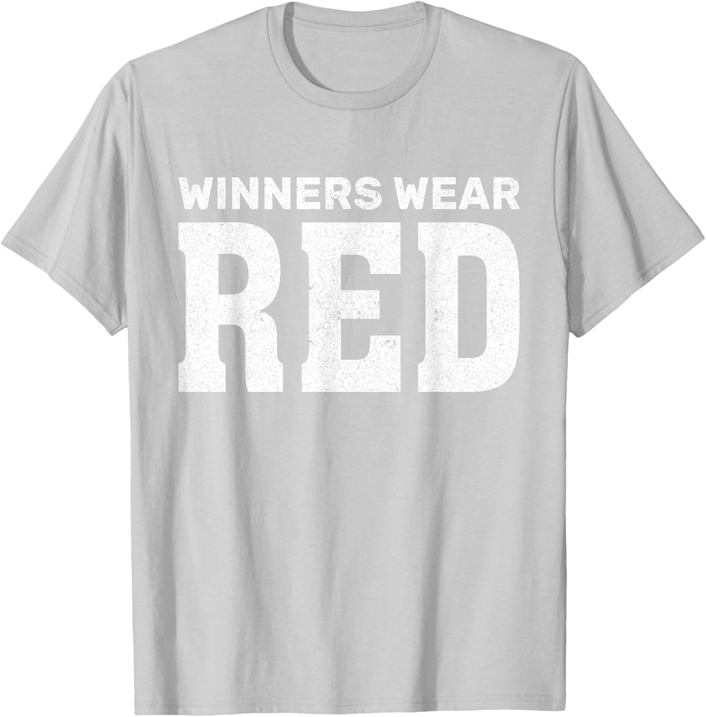 Winners Wear Red Team Spirit Game Competition Funny Camping T-Shirt - T-Shirt | Ash