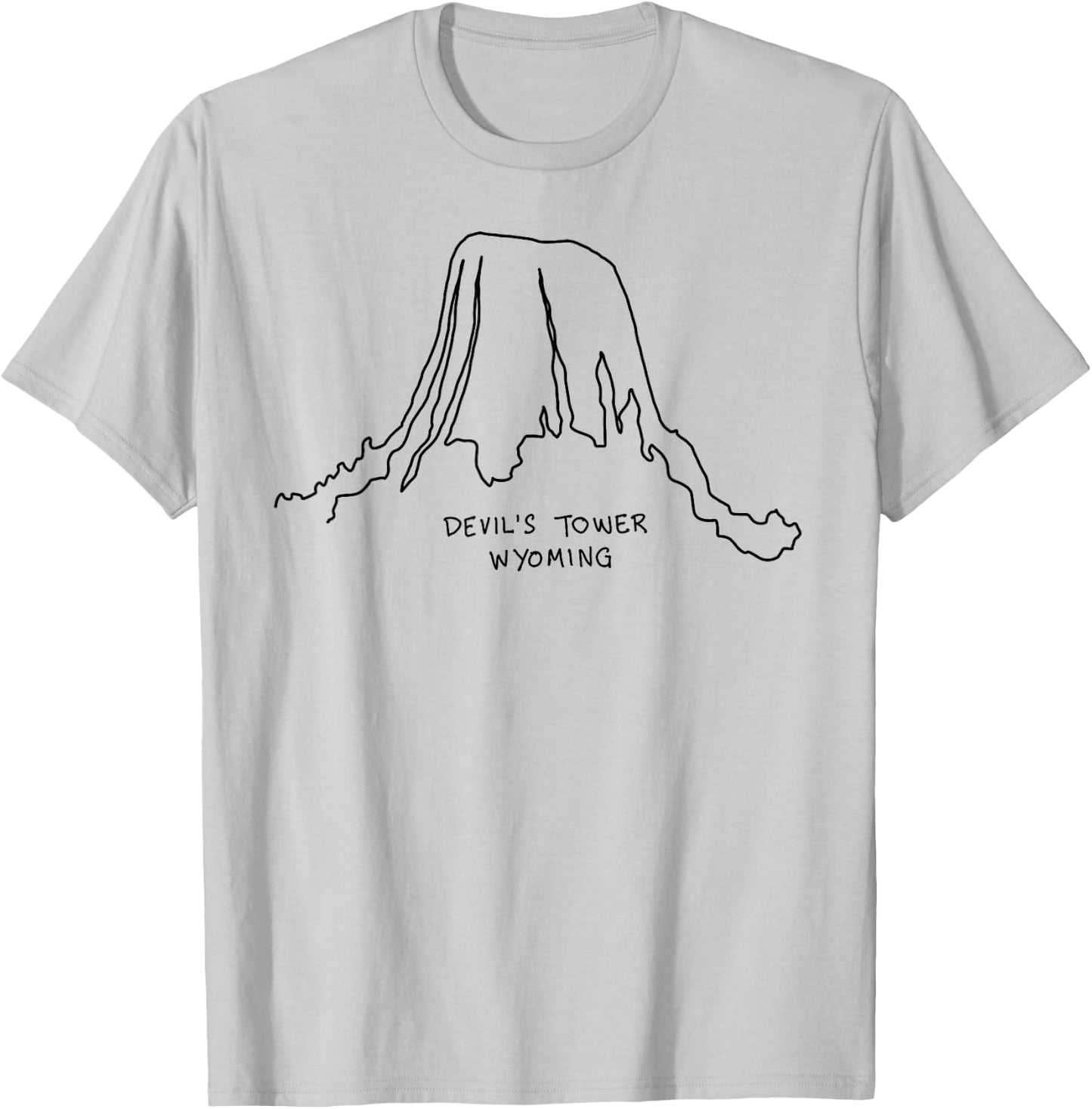 Devil's Tower Wyoming Cowboy State National Park Buffalo T-Shirt - T-Shirt | Ash