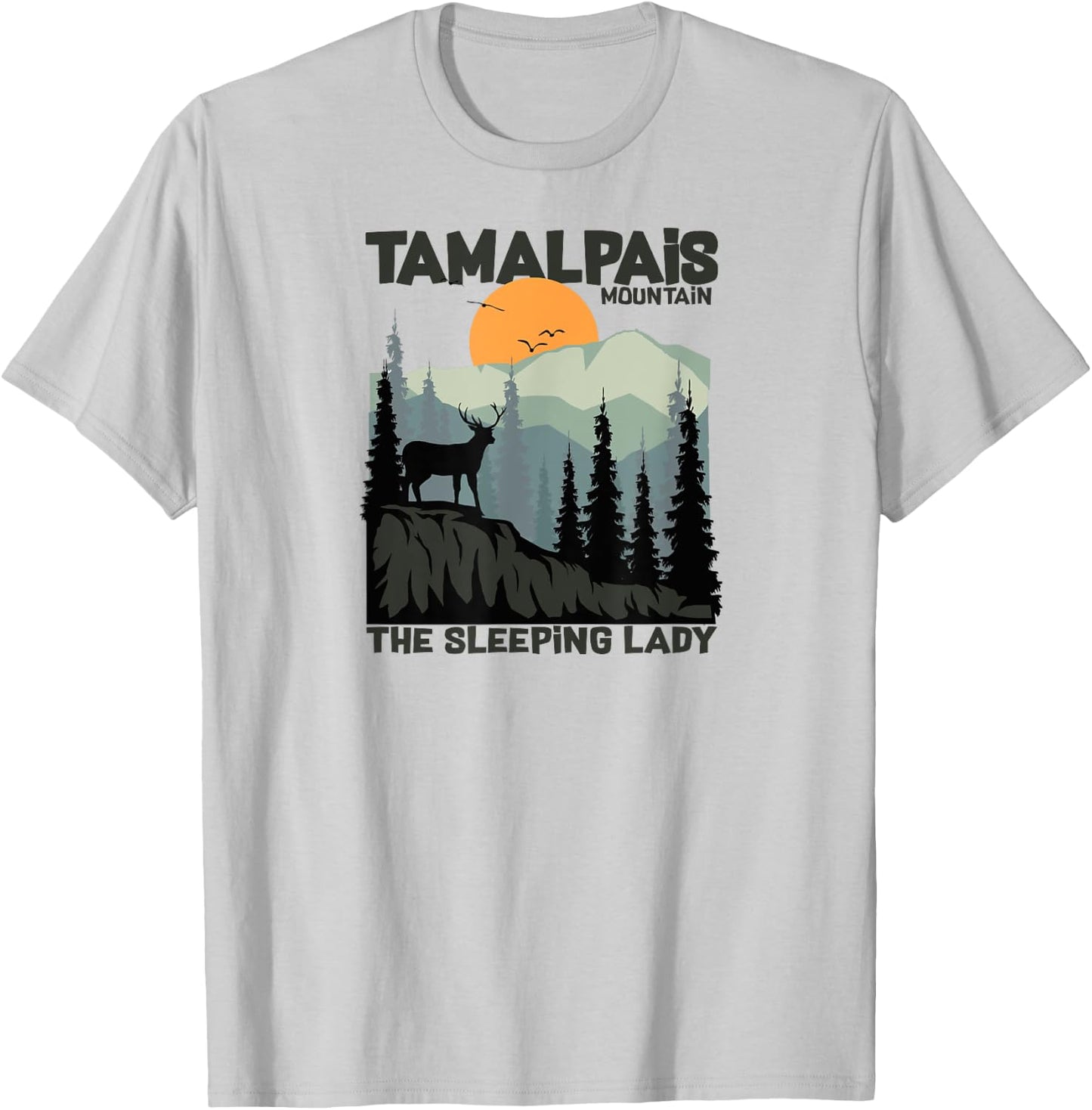 Mt. Tamalpais The Sleeping Lady Marin County California T-Shirt - T-Shirt | Ash