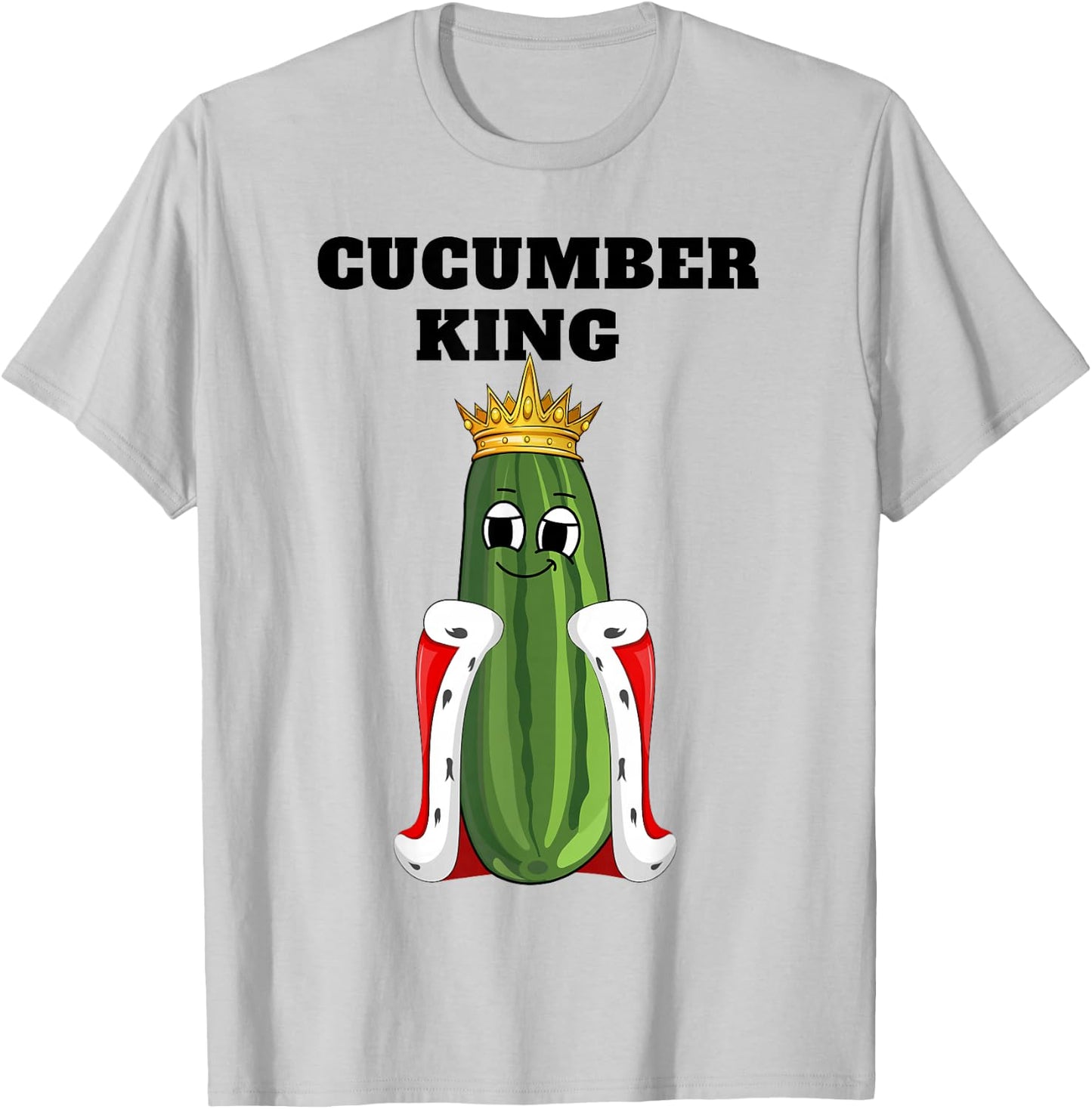 Cucumber King | Boys Cucumber Lover Design | Cucumber T-Shirt - T-Shirt | Ash
