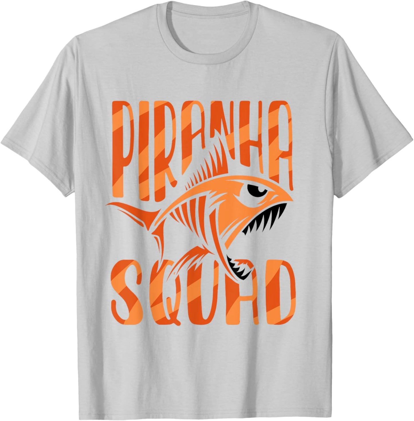 Piranha Squad Retro Lover Fish Piranhas T-Shirt - T-Shirt | Ash