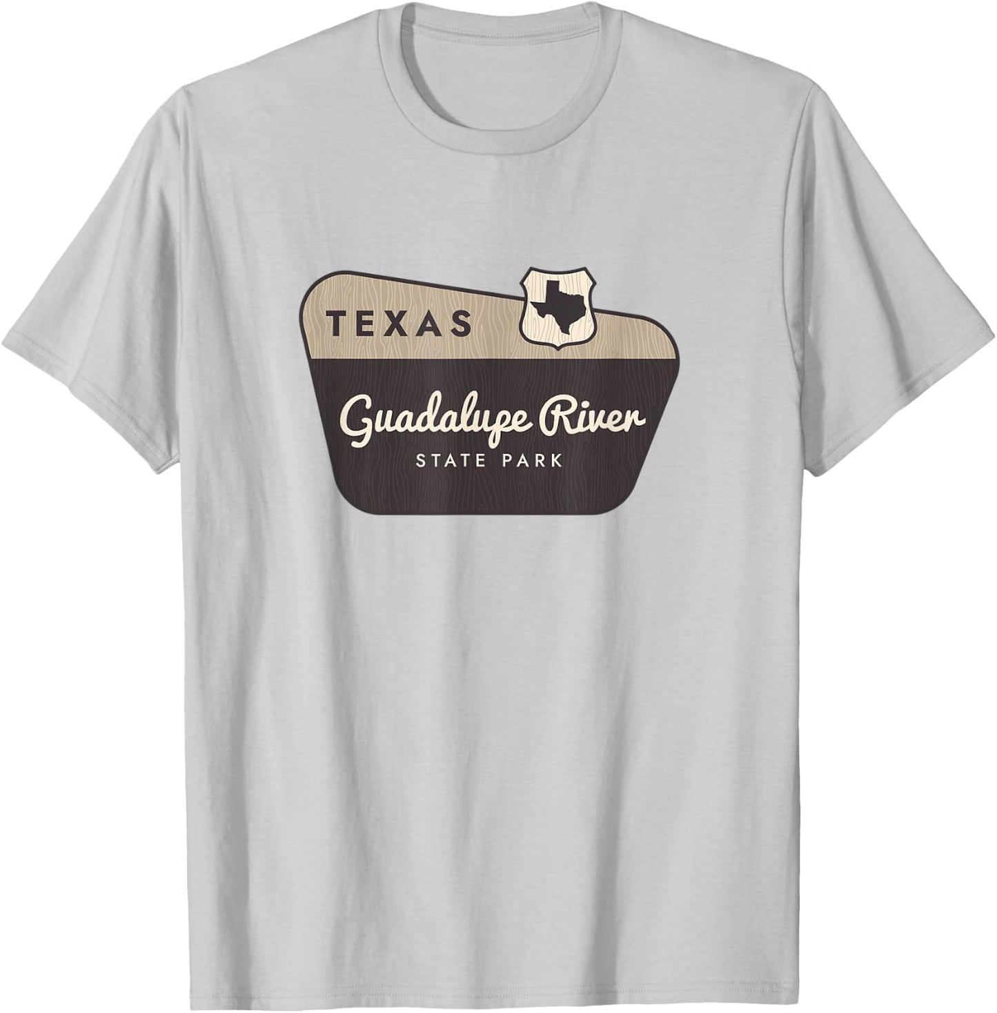 Guadalupe River State Park Texas TX Welcome Sign Vacation T-Shirt - T-Shirt | Ash