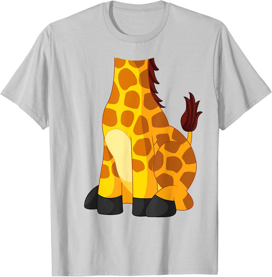 Giraffe for Adults & Kids - Men & Women's Giraffe Costume T-Shirt - T-Shirt | Ash