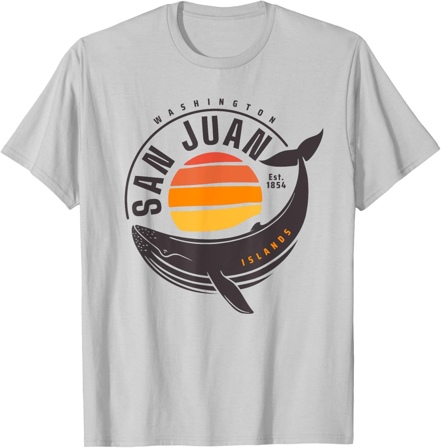 San Juan Island Washington Sunset T-Shirt - T-Shirt | Ash