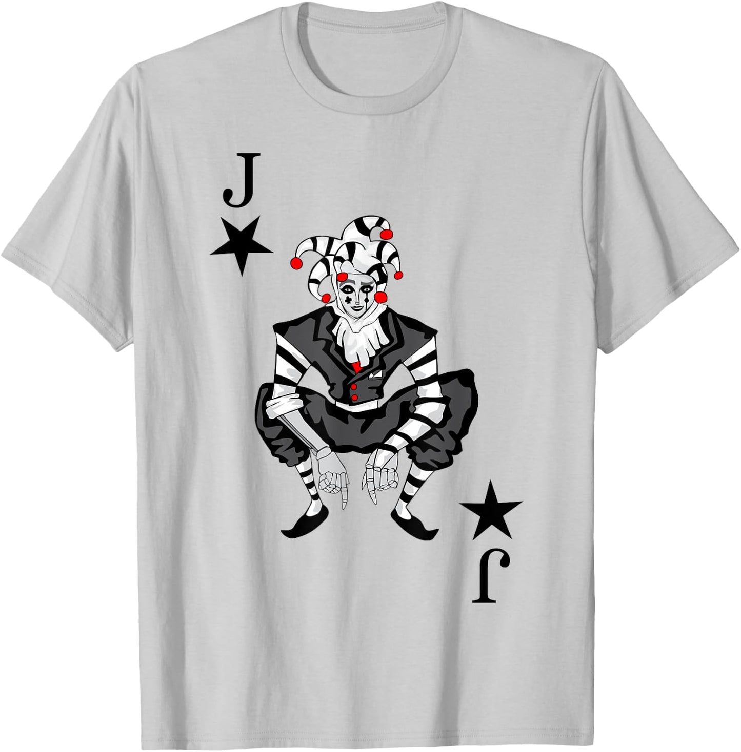 Playing Card Joker Rummy Mardi Gras Carnival Costume T-Shirt - T-Shirt | Ash
