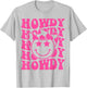 Pink Howdy Smile Face Rodeo Western Country Southern Cowgirl T-Shirt - T-Shirt | Ash