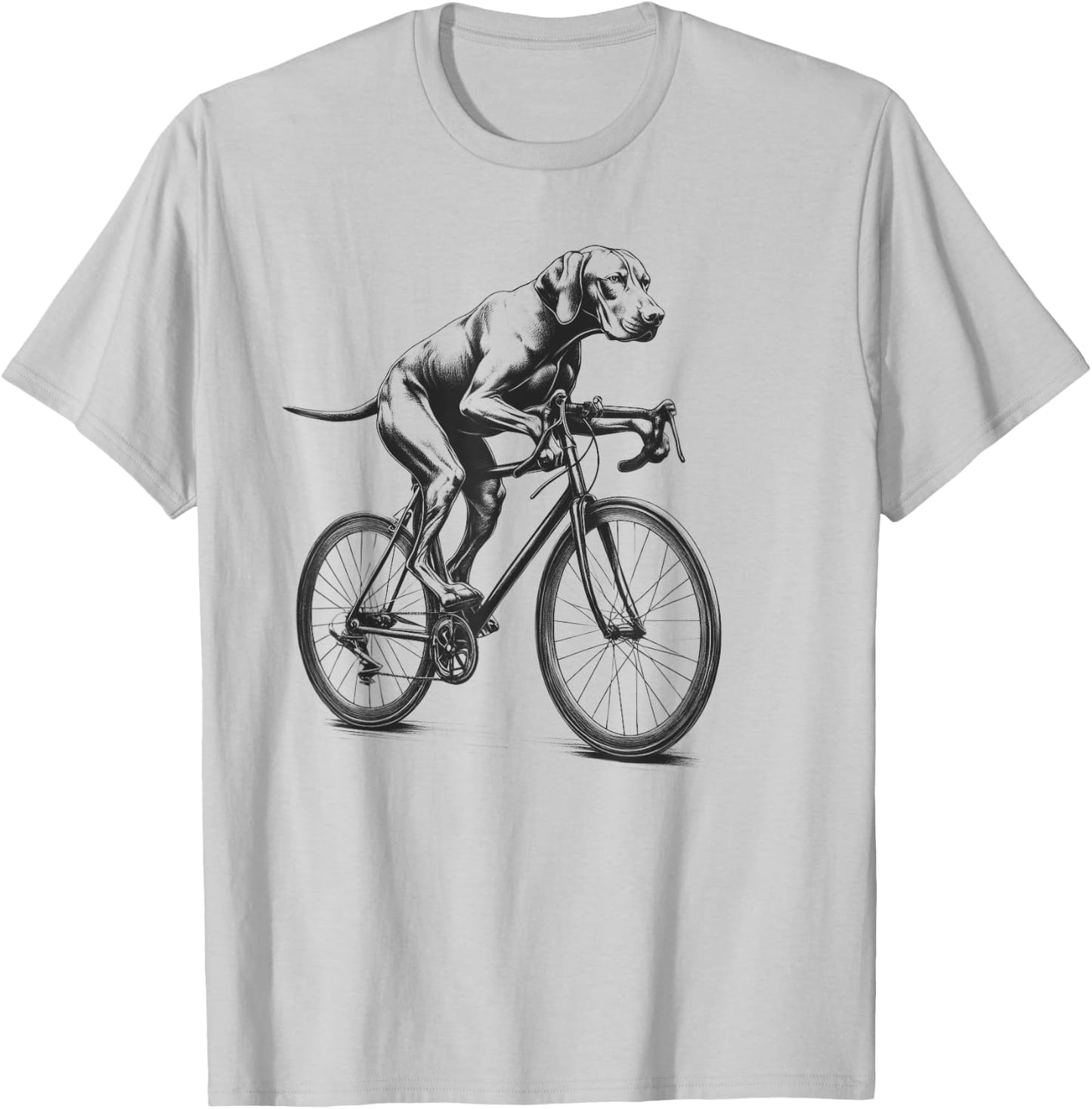 Vizsla Dog Riding a Bike Bicycle Biker Cycling Women Kids T-Shirt - T-Shirt | Ash