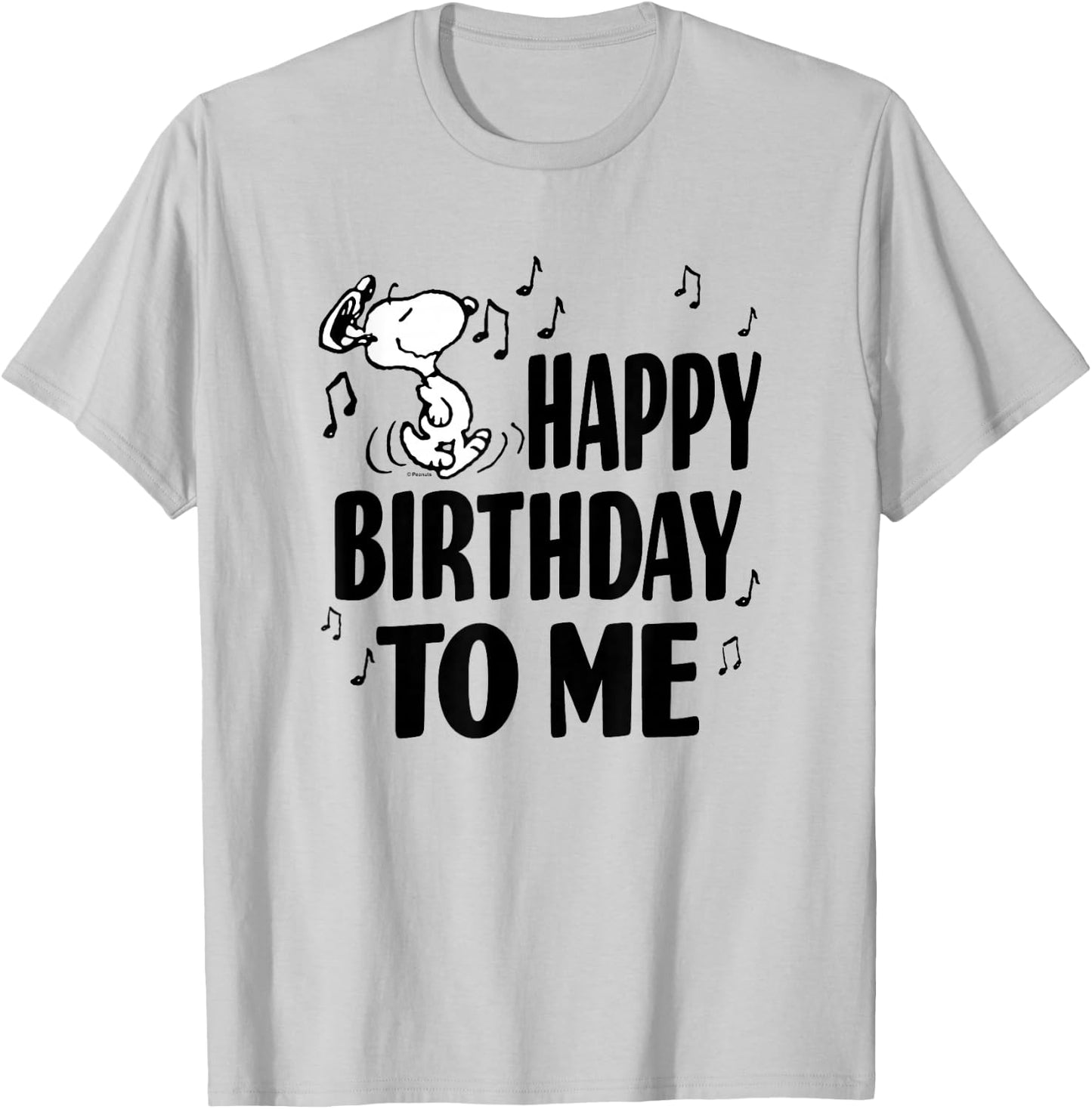 Peanuts Happy Birthday for Me T-Shirt - T-Shirt | Ash