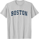Boston Massachusetts MA Vintage Sports Design Navy Design T-Shirt - T-Shirt | Ash