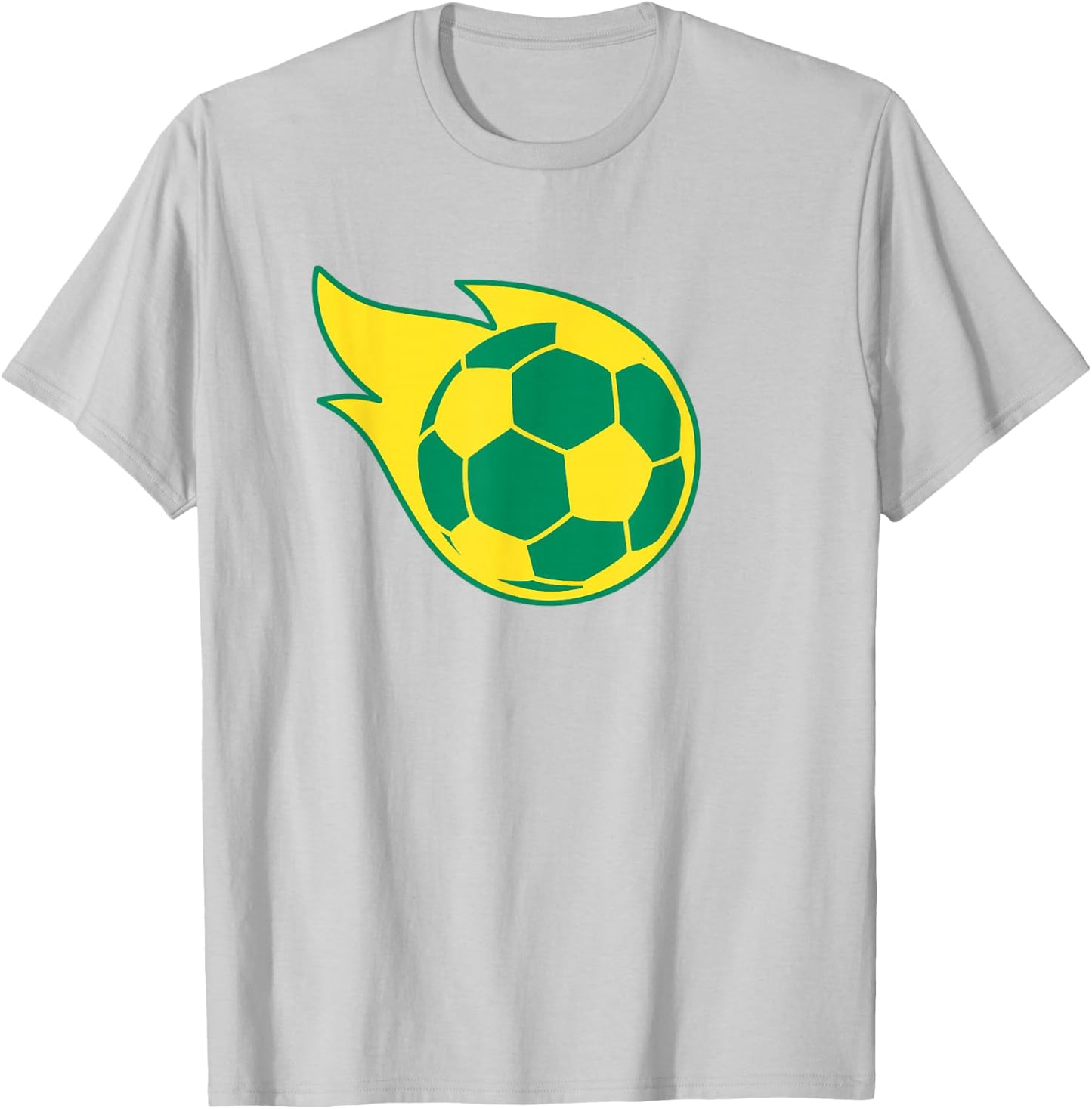 Fast Yellow Green Soccer Ball Sports T-Shirt - T-Shirt | Ash