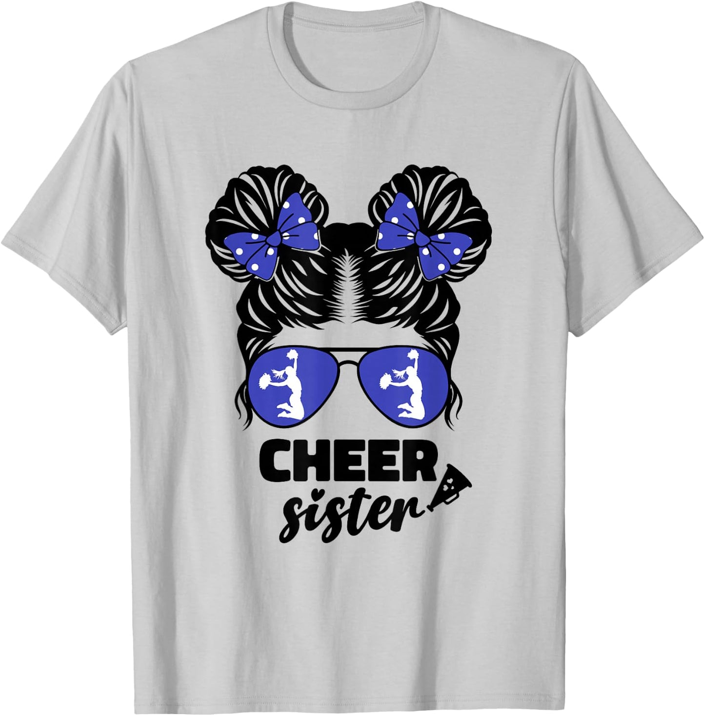 Cheer Sister for Baby Girl Girls Cheerleader Sister Sis Cute T-Shirt - T-Shirt | Ash