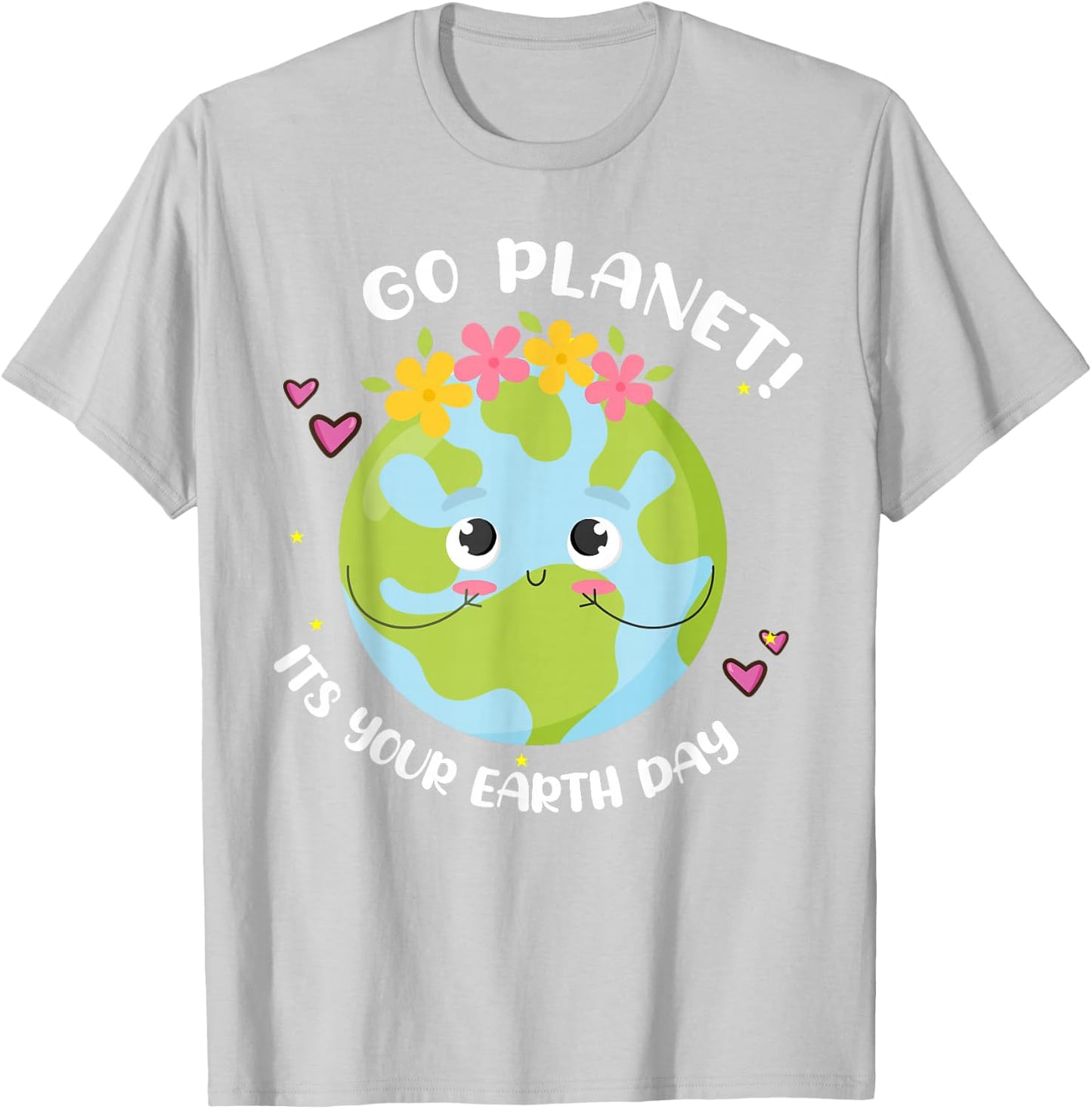 Go Planet Its Earth-Day Shirt Cute Teacher Kids Girl Toddler T-Shirt - T-Shirt | Ash