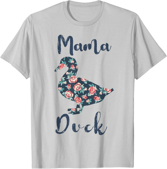 Mama Duck-Shirt Women Farm Mom Funny T-Shirt - T-Shirt | Ash