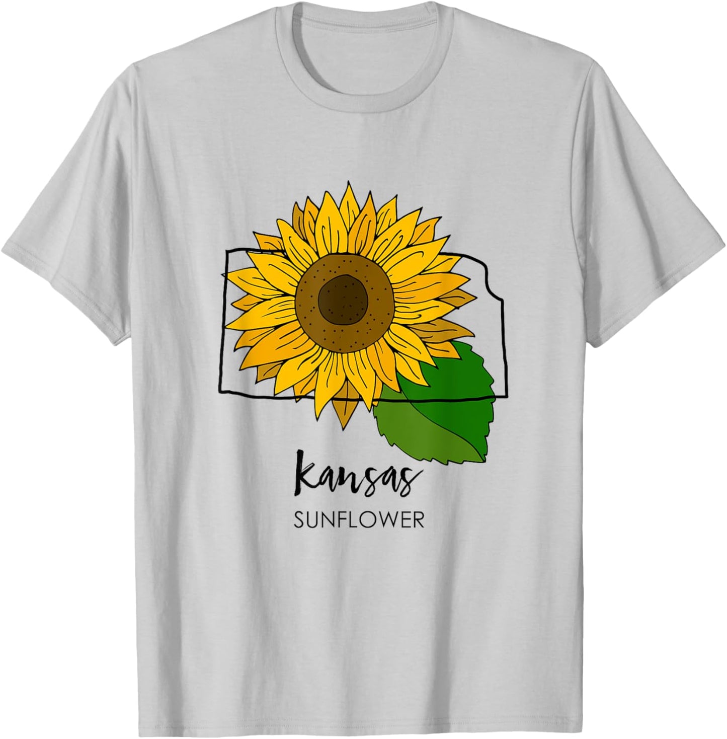 Kansas Sunflower T-Shirt - T-Shirt | Ash