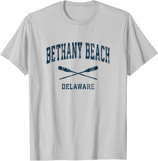 Bethany Beach Delaware Vintage Nautical Paddles Sports Oars Women Kids T-Shirt - T-Shirt | Ash